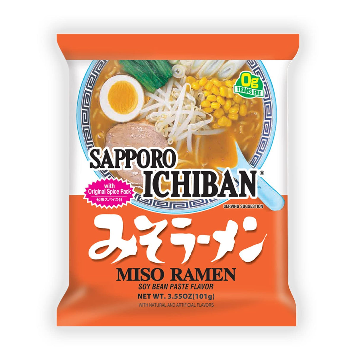 Sapporo Ichiban Miso Flavor noodles close-up highlighting chewy texture.