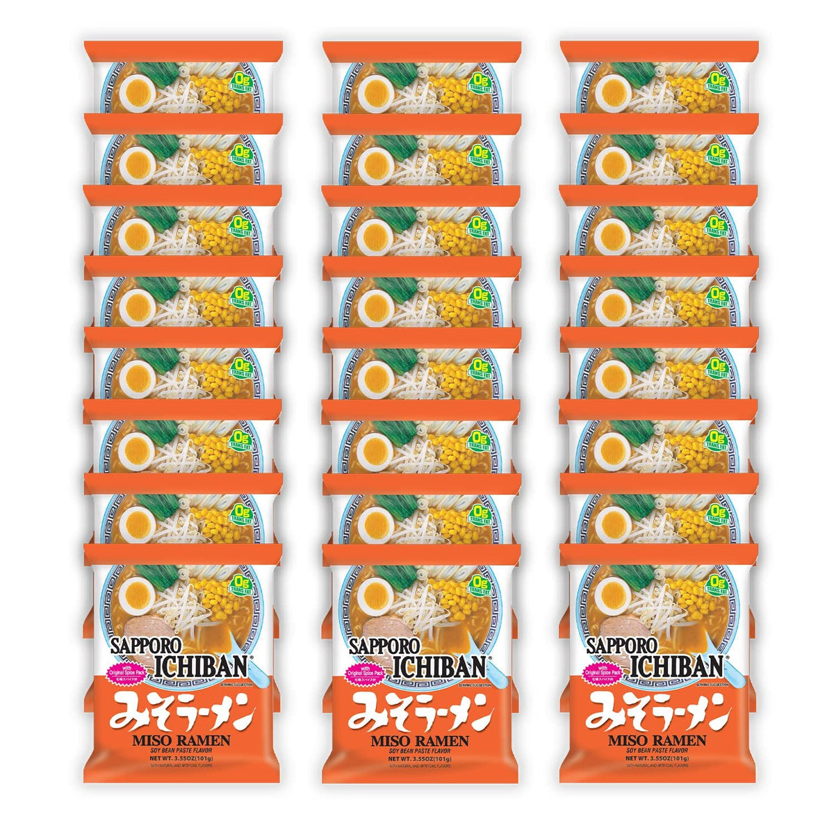Sapporo Ichiban Miso Flavor packaging showing authentic ramen for quick meals.