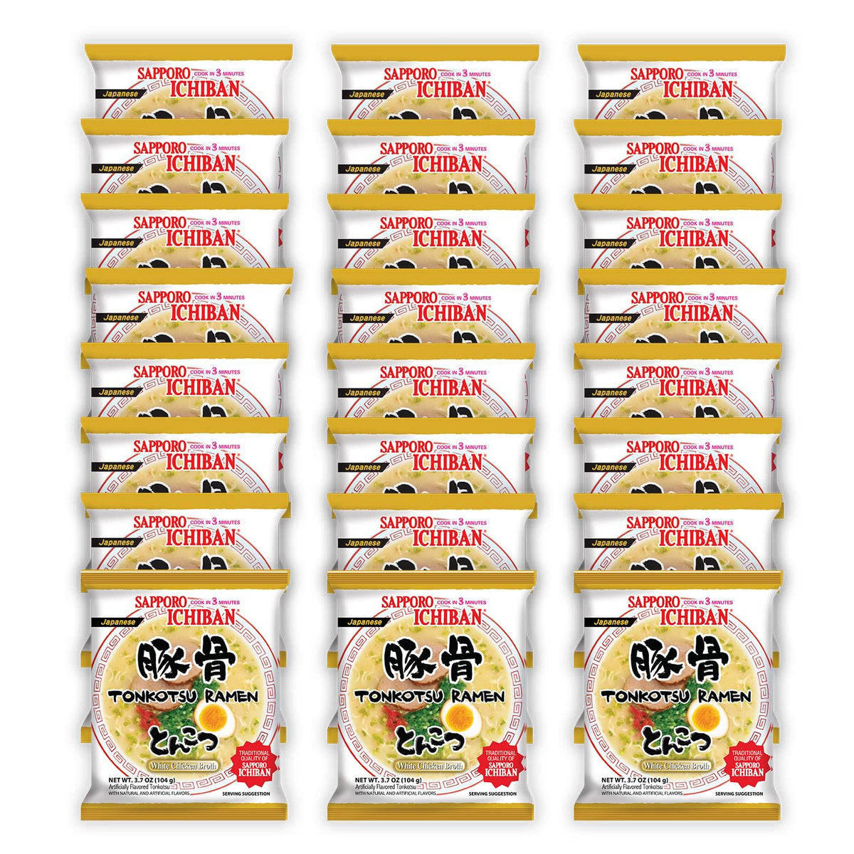 Sapporo Ichiban Tonkotsu ramen pouch for quick, flavorful meals.