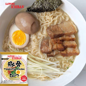 Sapporo Ichiban Tonkotsu seasoning packet boosts porky umami.