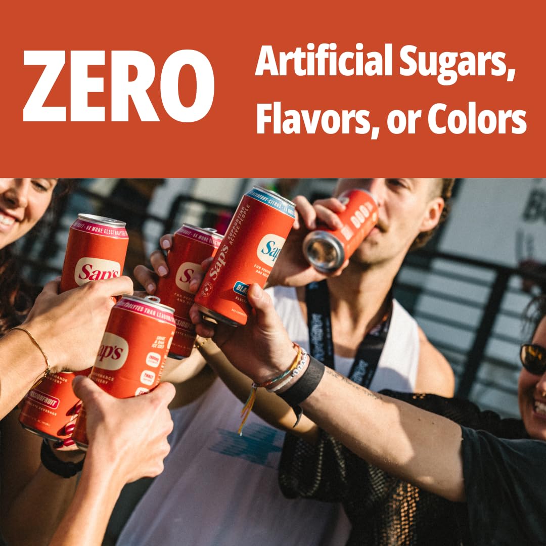 Saps bottle showcasing adaptogens and amino boost for steady energy.