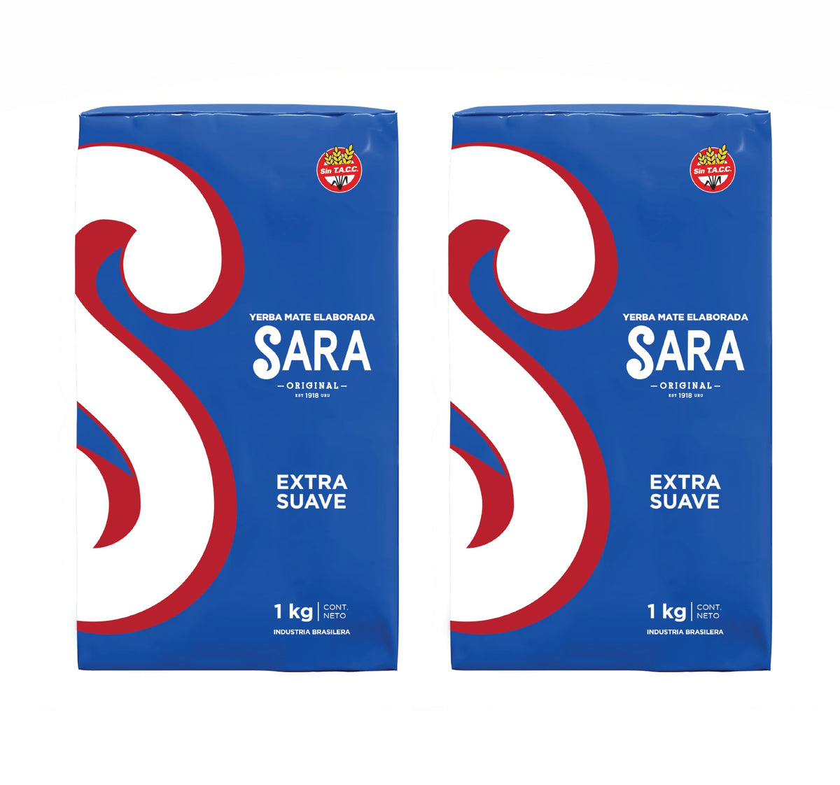 SARA Yerba Mate Extra Smooth pack-front view for a balanced, easy-to-enjoy taste.