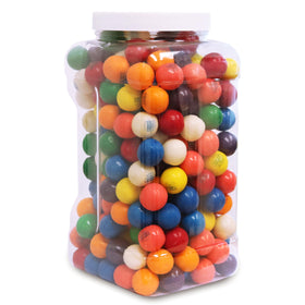 Sarah's Candy Factory 4.5 lb jar of assorted gumballs in bright colors.