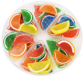Sarah's Candy Factory assorted fruit slices in a tray for gifting