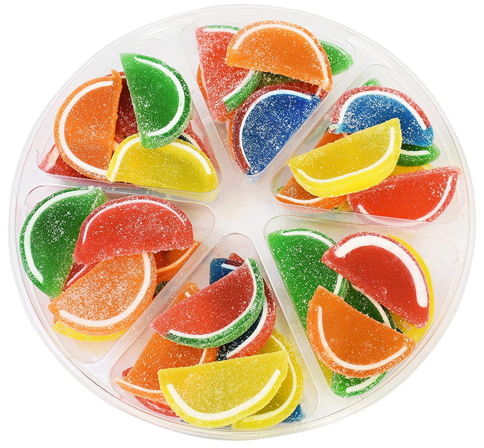 Sarah's Candy Factory assorted fruit slices in a tray for gifting