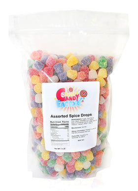 Sarah's Candy Factory assorted spice drops bag for easy home snacking and sharing.