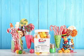Sarah's Candy Factory big-size circus peanuts, bold chewy candy for home and office breaks.