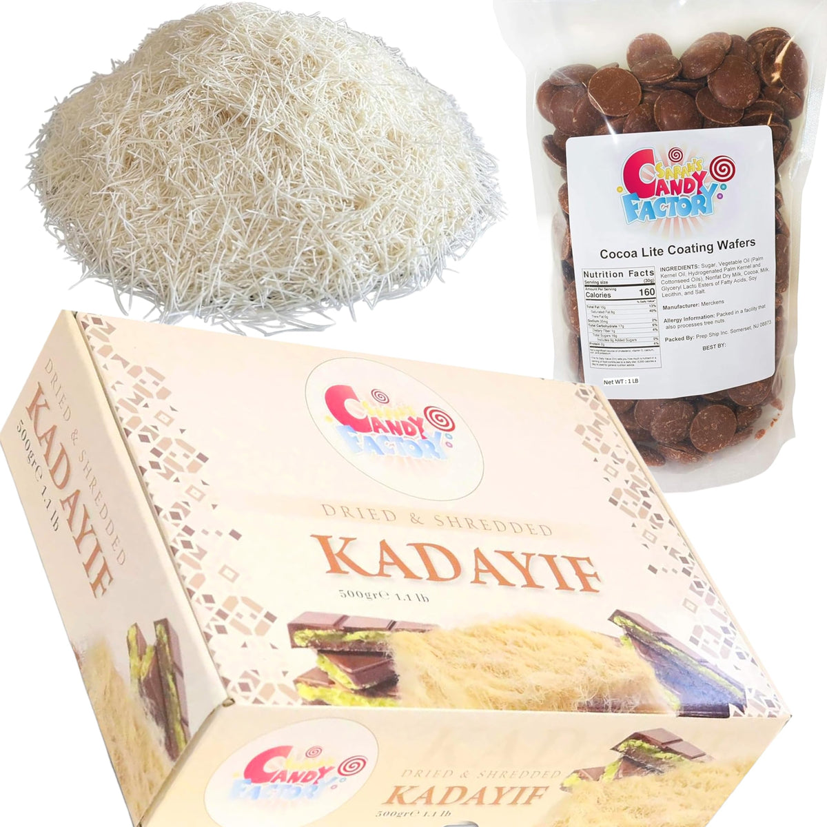 Sarah's Candy Factory Dubai chocolate kataifi filo ready for elegant confections.