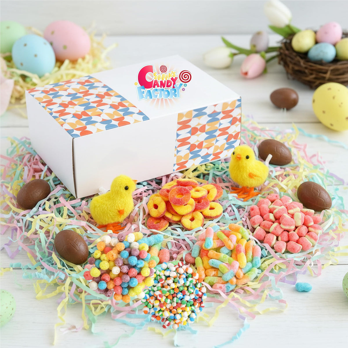 Sarah's Candy Factory freeze-dried rainbow chews deliver bold flavors and a crunchy bite.