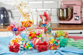 Sarah's Candy Factory gift-ready peach rings arranged for gifting