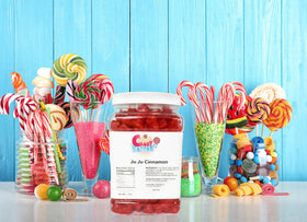 Colorful Ju Ju Cinnamon gummy bears ready for festive snacking.
