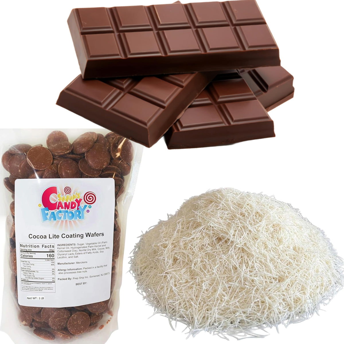 Sarah's Candy Factory kadayif for baklava, knafeh, and dessert toppings.