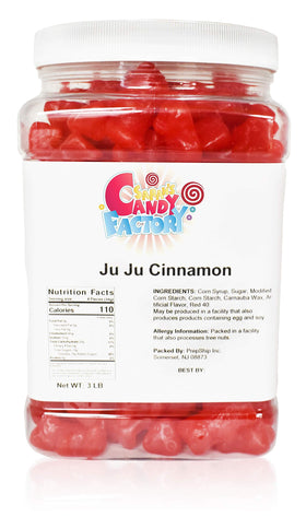 Sarah's Candy Factory Licorice Bears Ju Ju Cinnamon in a jar for sharing.