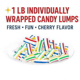 Sarahs Candy Factory slow dissolving cherry candy.