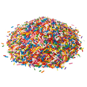 Sarah's Candy Factory rainbow sprinkles in bulk bag for easy, festive decorating.