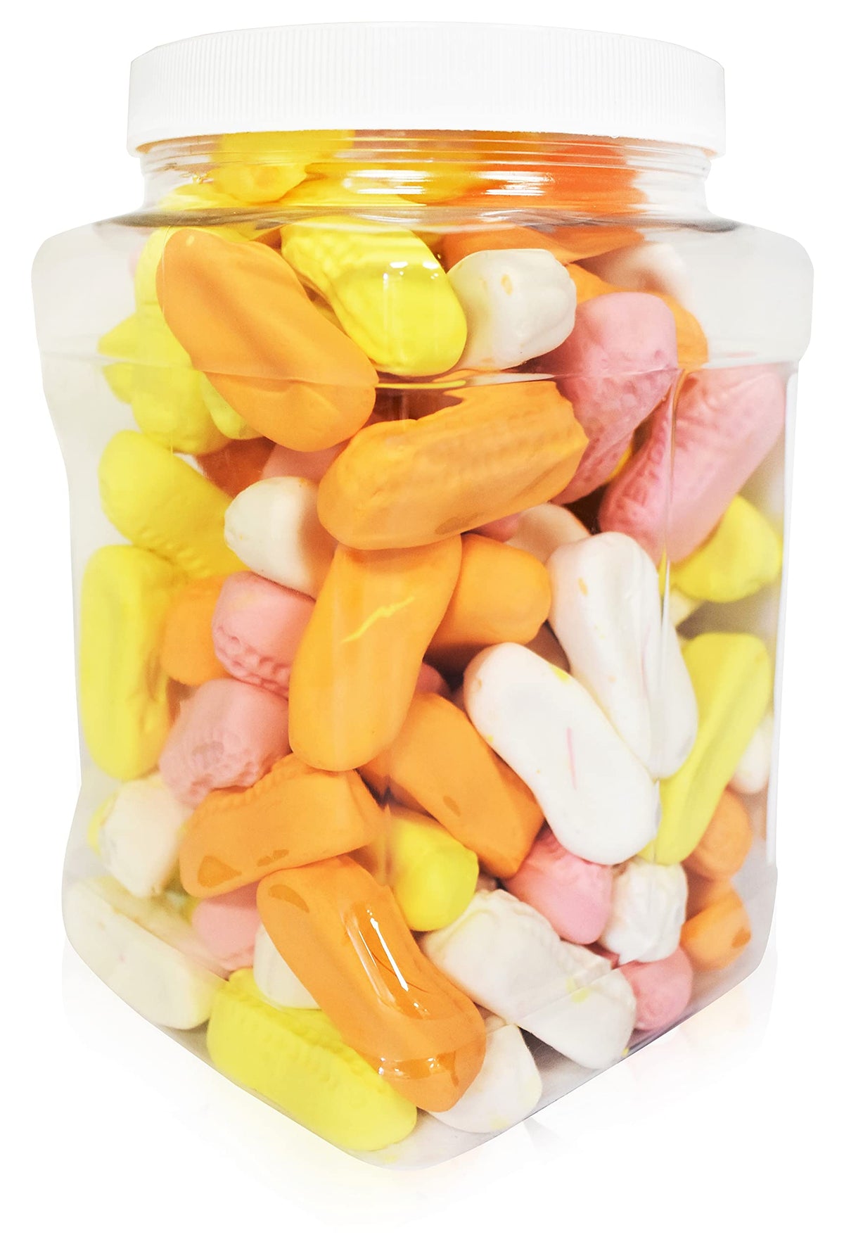Sarah's Candy Factory reusable jar packaging, convenient storage and freshness for weekends.
