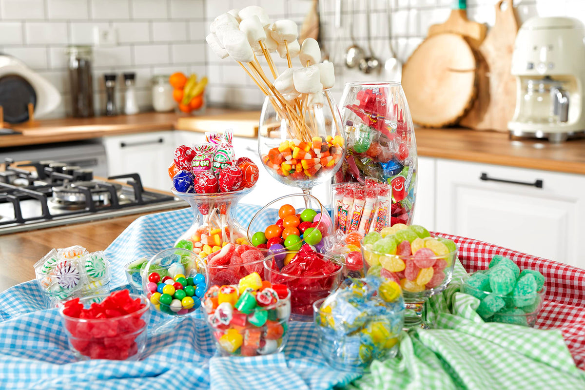 Sarah's Candy Factory sanded lemon drops jar on table invites sharing.