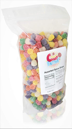 Sarah's Candy Factory spice drops on a serving tray for gatherings.