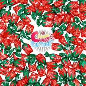 Sarah's Candy Factory party-bowl setup with strawberry bon bons for festive bowls