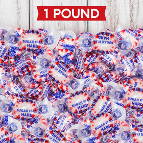 Holiday bowl becomes centerpiece with zero-sugar peppermint candies at gatherings.