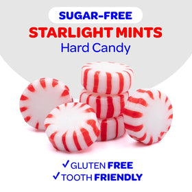 Peppermint mints in a dish bring a refreshing, sugar-free option for guests.