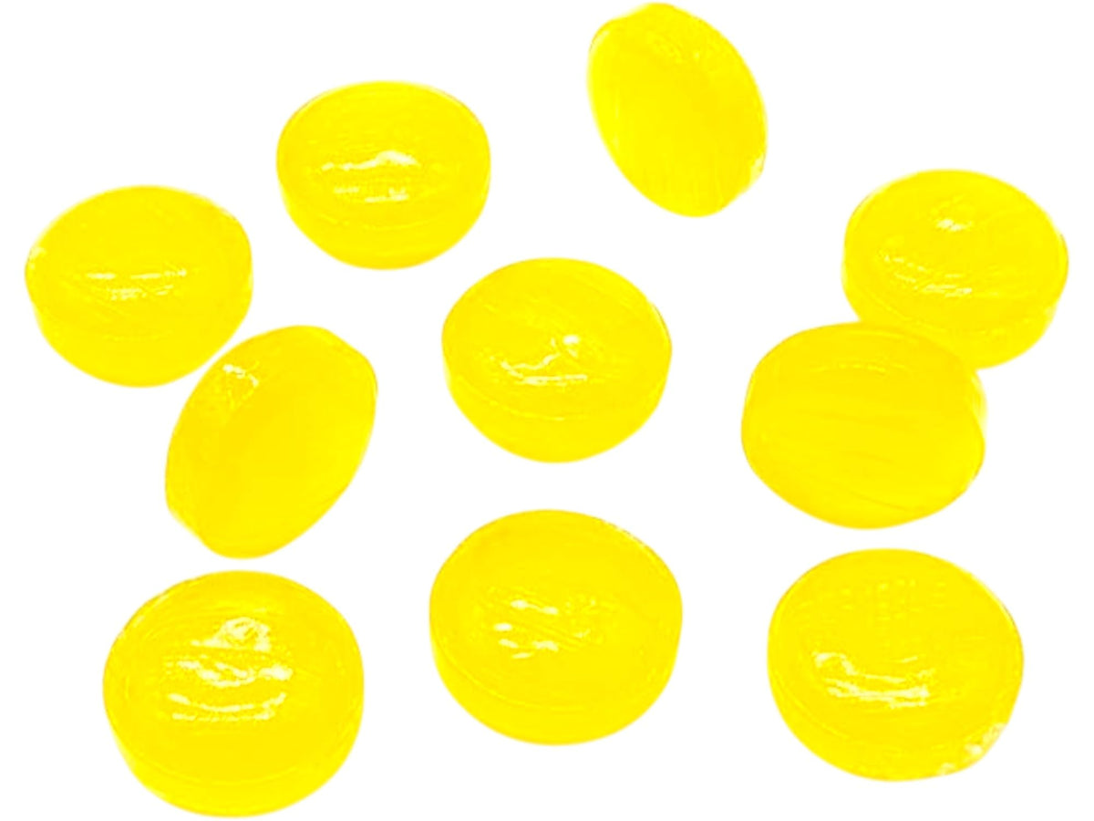 Sarah's Candy Factory sugar-free lemon drops bag closeup showing resealable freshness