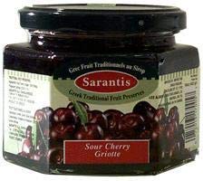 Sarantis Sour Cherry Preserve in a 16oz jar, ideal for toast and dessert toppings.