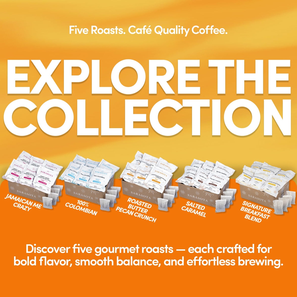 Fresh ground aroma as you unwrap each premeasured packet