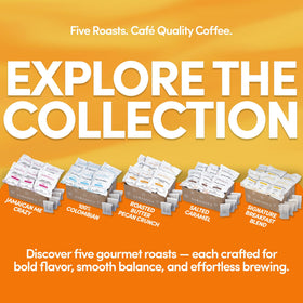 Fresh ground aroma as you unwrap each premeasured packet