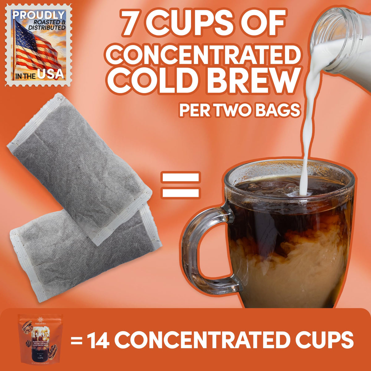 Filter pack steeping setup demonstrates effortless cold brew without extra equipment.