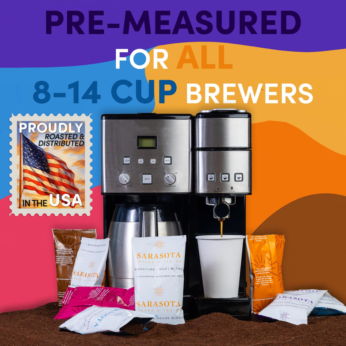 Sarasota Coffee Colombian 2oz pack offers balanced flavor for everyday brewing
