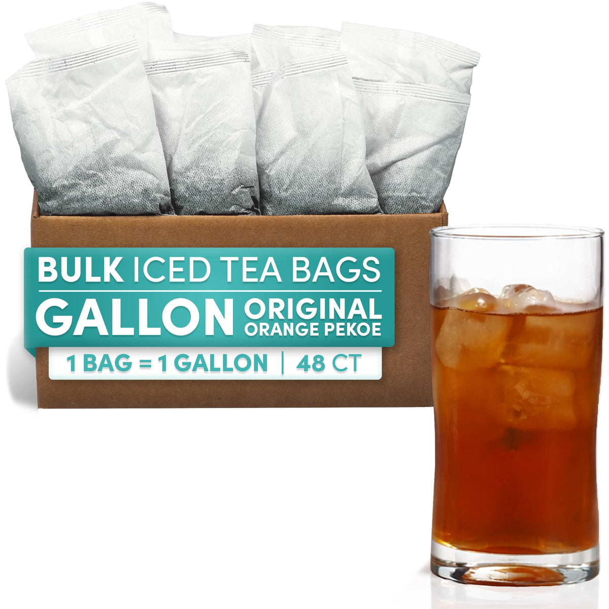 Sarasota Coffee & Tea Co black orange pekoe iced tea bag for quick batch brewing
