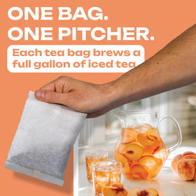 Sarasota peach tea bags deliver crisp flavor for refreshing iced beverage service