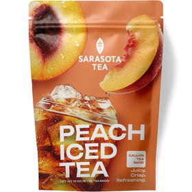 Sarasota Coffee and Tea Co peach iced tea bags gallon pack for bulk brewing