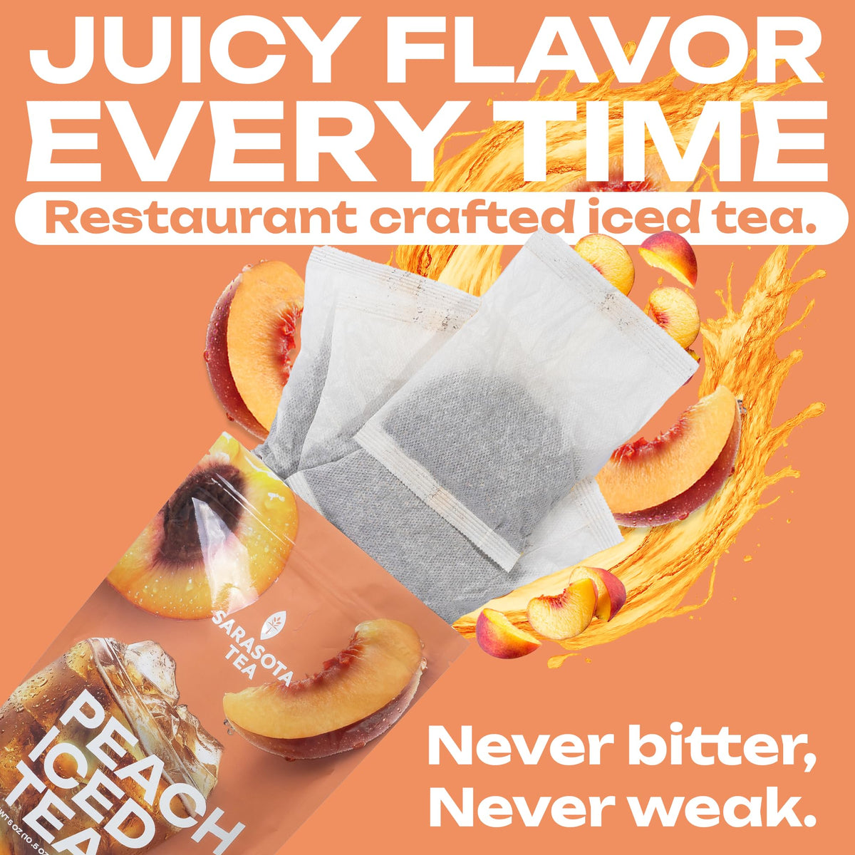 Sarasota gallon tea bags suit both home and commercial pitchers