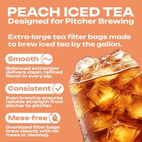 Sarasota peach iced tea bags 10-count bundle ideal for large gatherings
