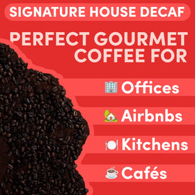 Sarasota Decaf Ground Coffee mold-free label assures quality and safety