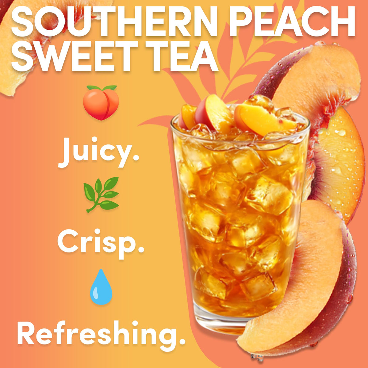 Sarasota peach tea bags in a pitcher for easy entertaining