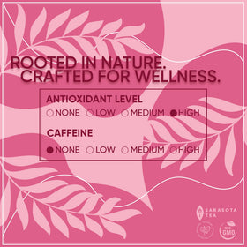 SARASOTA Organic Rose Petals loose tea cup-steep image for a tranquil moment.