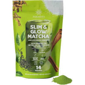 Sarasota Slim & Glow Matcha bottle showcases convenient 14 servings.