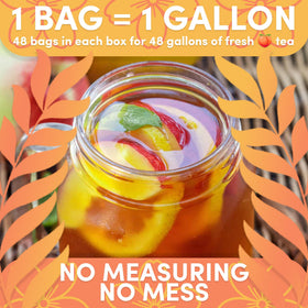 Sarasota tea pack label highlights non-GMO and gluten-free quality
