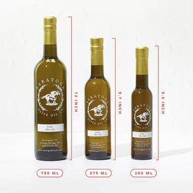 Saratoga Olive Oil Co Blood Orange oil drizzle over salad for citrus finish