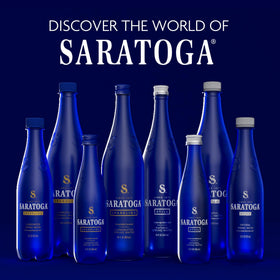 Saratoga Sparkling Water ready for on-the-go hydration anywhere.