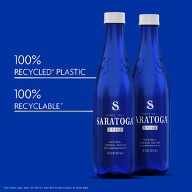 Saratoga eco-friendly bottle made from recycled PET