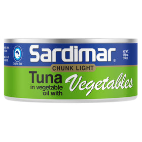Sardimar Chunk Light Tuna pasta dish with vegetables and sauce