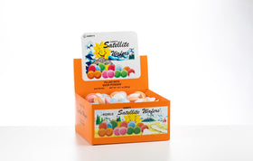 Gerrit's Satellite Wafers box front – nostalgic, shareable candy experience.