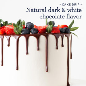 Satin Ice Cake Drip Black on donuts creates eye-catching dessert accents.