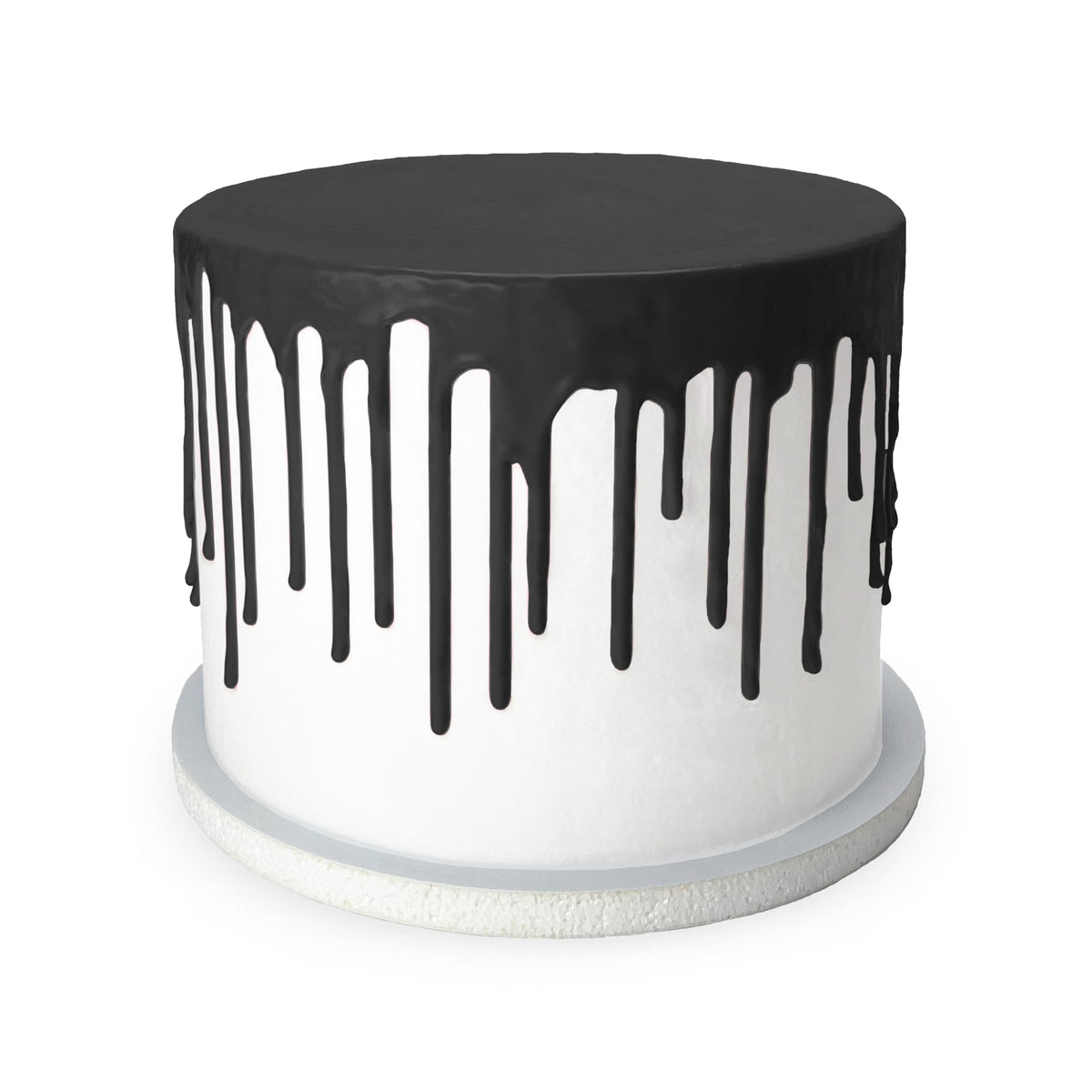 Satin Ice Cake Drip Black jar closeup shows smooth melt and even coverage.