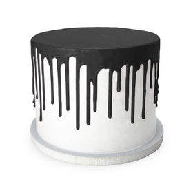 Satin Ice Cake Drip Black jar closeup shows smooth melt and even coverage.