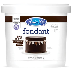 Satin Ice dark chocolate fondant rolled for smooth coverage